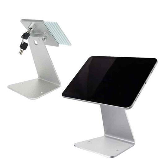 TechnoMounts Anti-Theft Tablet Stand with Lock Face Frame |  Aluminum Alloy Universal Holder for iPad & Tablets | Secure Desktop POS Cashier Kiosk Display