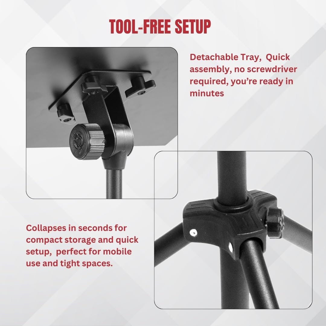 Techno mounts Telescopic Projector Stand Laptop Holder Book Floor Stand Adjustable Height Folding Portable Stand
