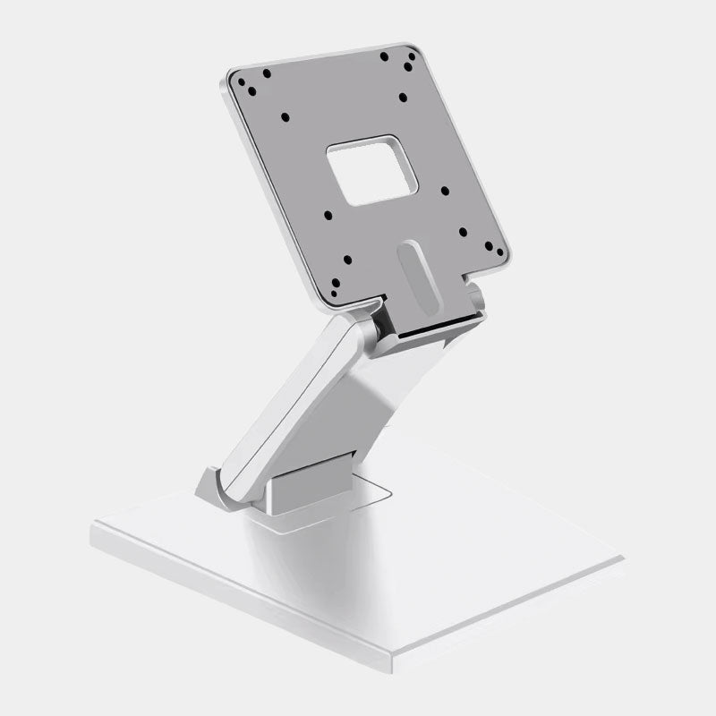 Technomounts Adjustable Folding Lift Mount for Touch Screen Monitors – Cold Rolled Steel Base Bracket with 30cm Lift, VESA 75x75 / 100x100 – Max Load 6.5kg