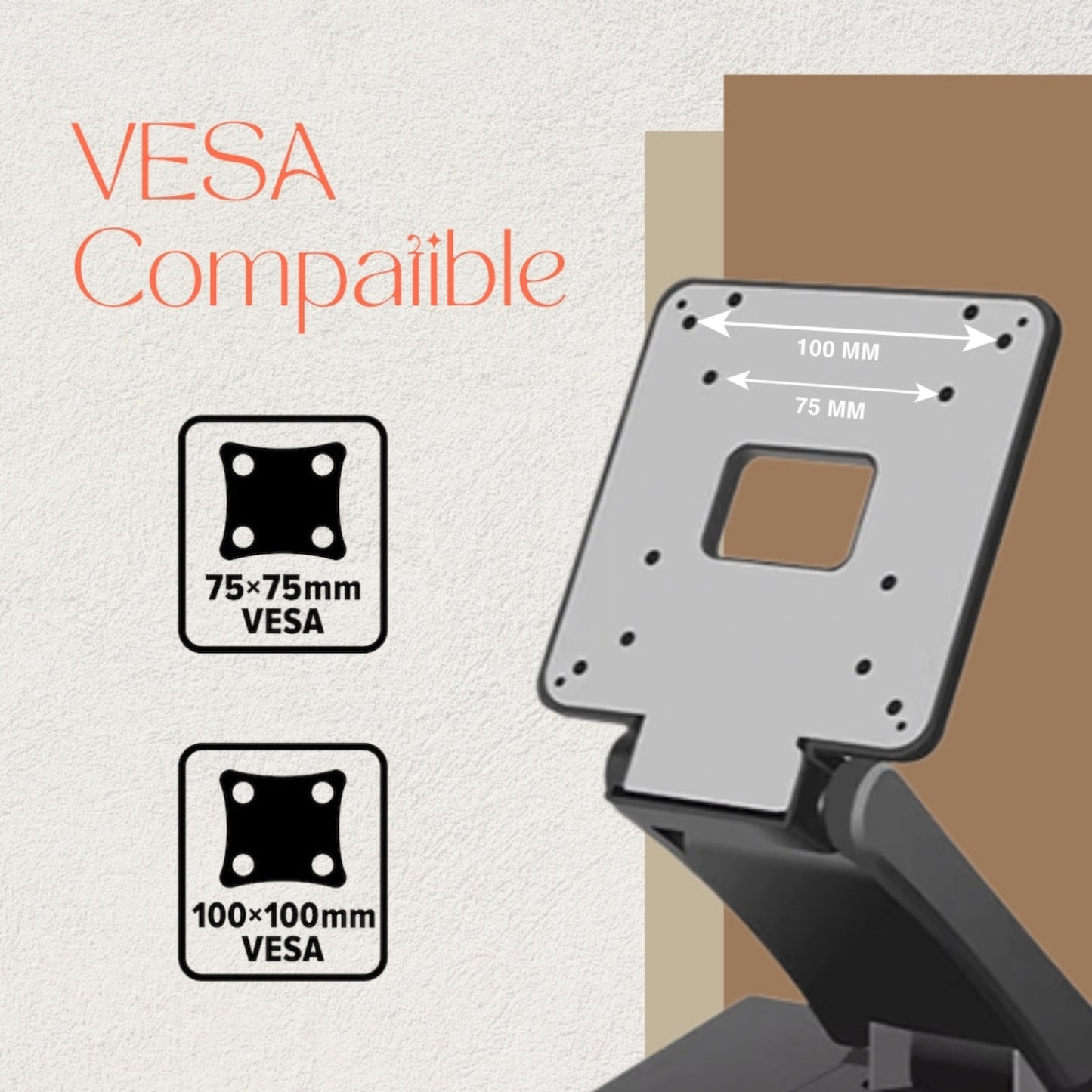 Cold Rolled Steel Monitor Mount - Secure Desktop Stand - TechnoMounts Quality