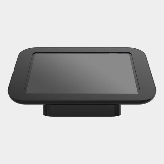 Lockable Tablet Mount Side Angle View with Cable Routing and Secure Base TechnoMounts Dubai