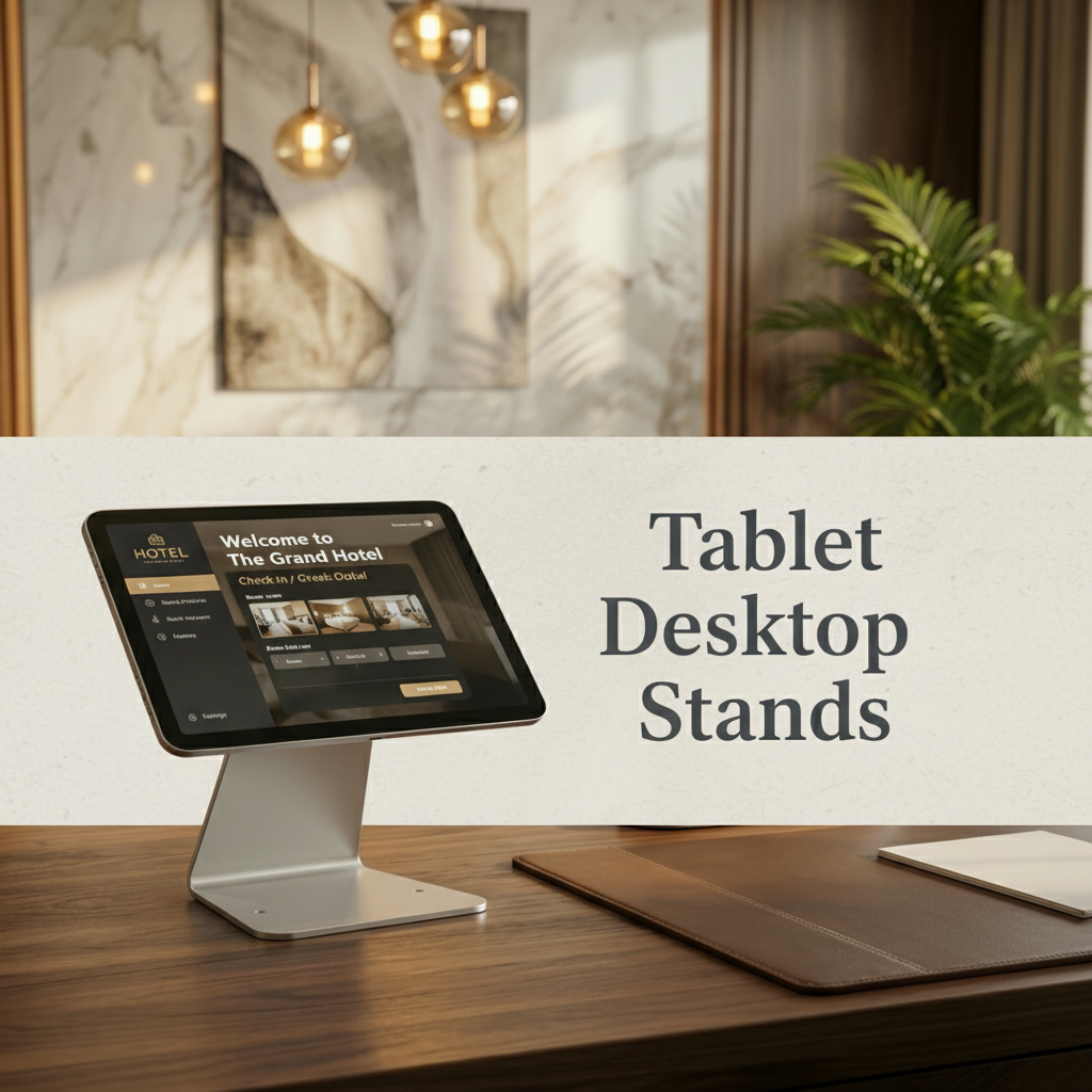 Freestanding tablet stand for counters and desks in UAE