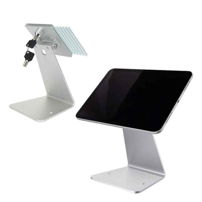 TechnoMounts Anti-Theft Tablet Stand with Lock Face Frame |  Aluminum Alloy Universal Holder for iPad & Tablets | Secure Desktop POS Cashier Kiosk Display