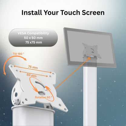 حامل أرضي قابل للتعديل ومضاد للسرقة للكمبيوتر اللوحي