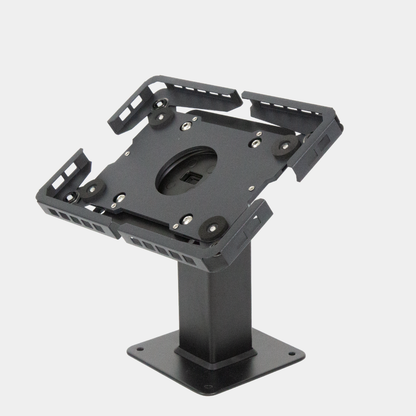 Technomounts Universal Rotating Tablet Stand – Adjustable 7″–13″ Enclosure, VESA 75×75 / 100×100 Compatible, Cable Management, Metal POS & Kiosk Mount