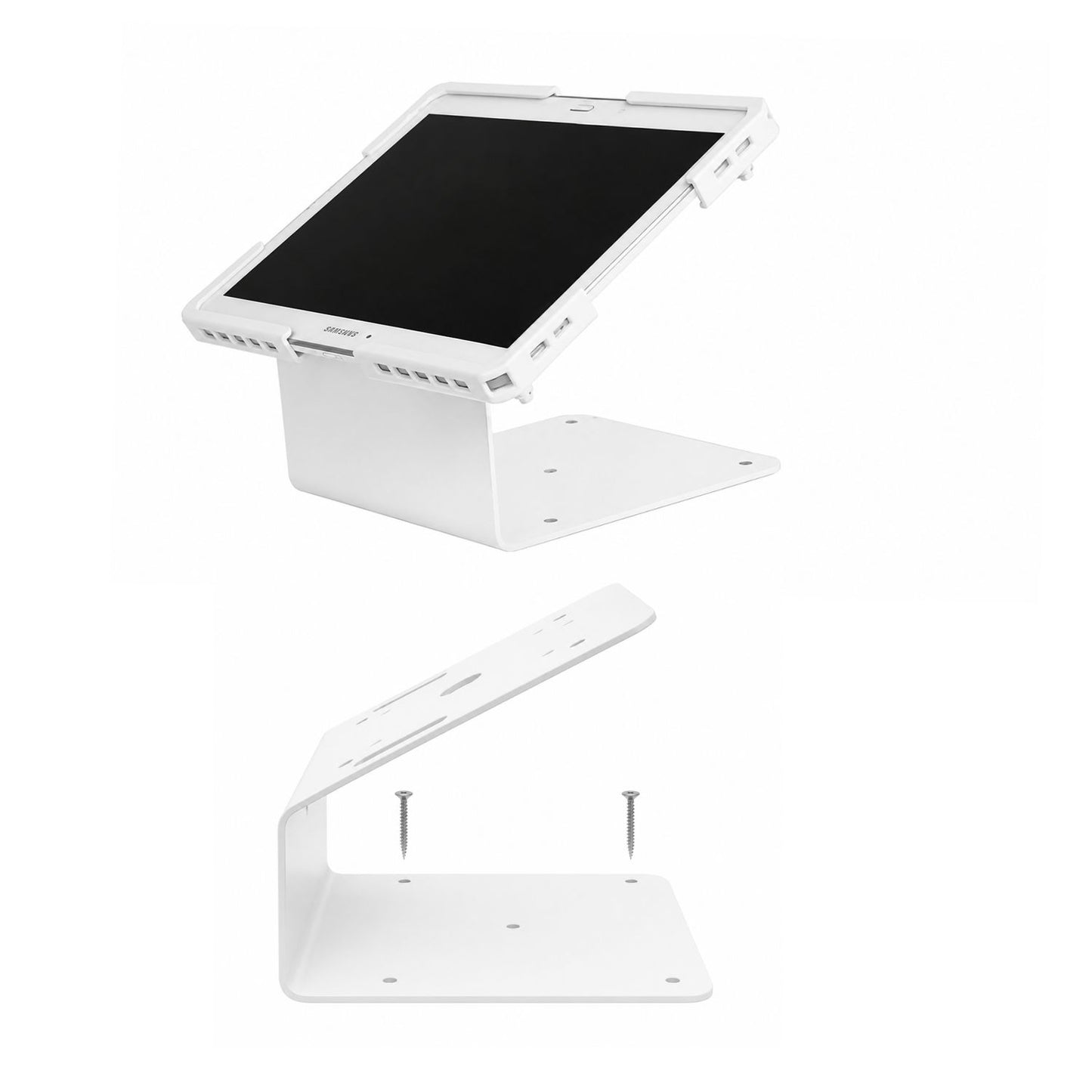 Anti-Thft Tablet Kiosk Stand with 360° Rotating Basefor Tablets 10.1-13.1"