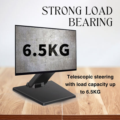 Technomounts Adjustable Folding Lift Mount for Touch Screen Monitors – Cold Rolled Steel Base Bracket with 30cm Lift, VESA 75x75 / 100x100 – Max Load 6.5kg