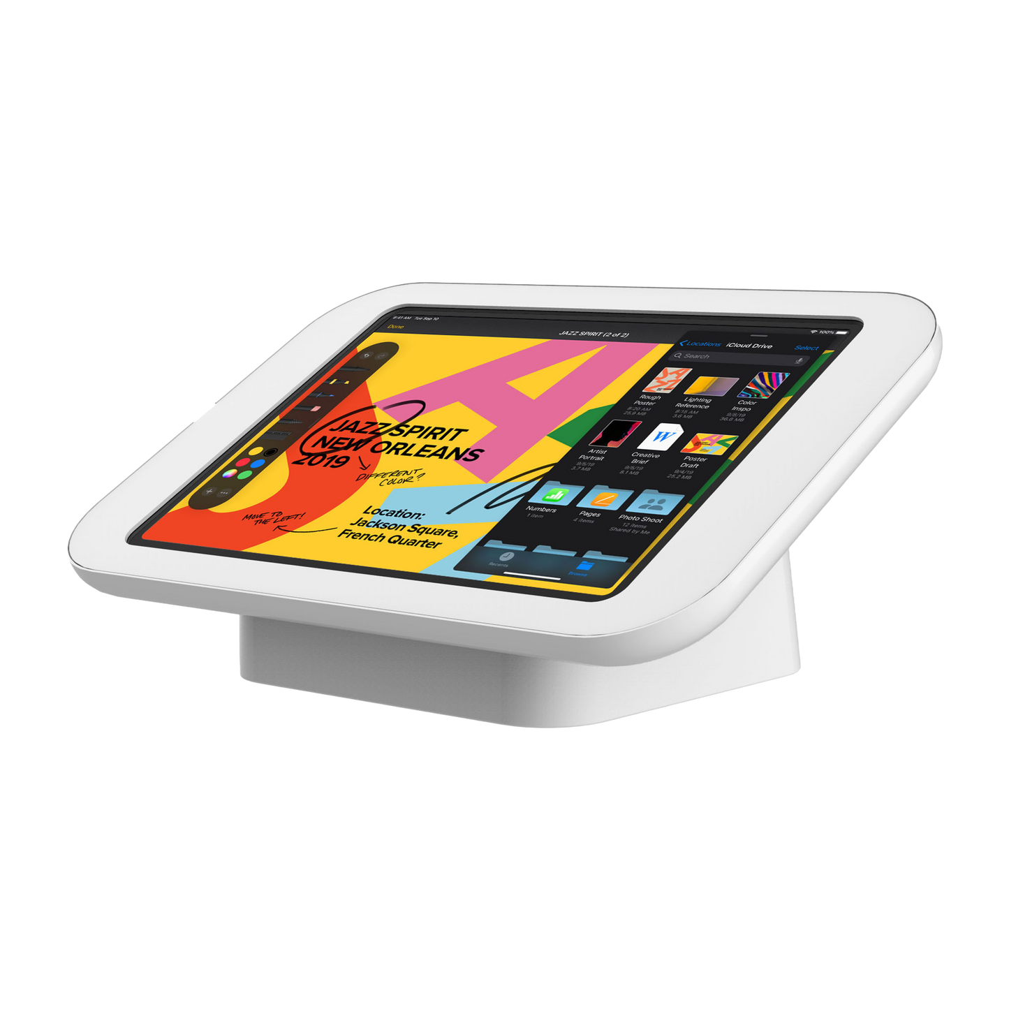 Anti-Theft Universal Tablet Stand for Samsung and other tablets 10.1" to 11"