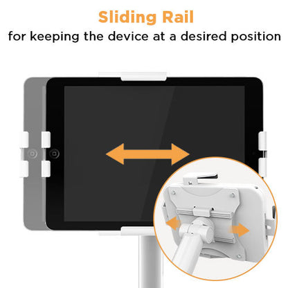 Anti-Theft Floor Tablet Kiosk - Height Adjustable up to 129 cm - Uiversal Enclosure (7.9–11″)