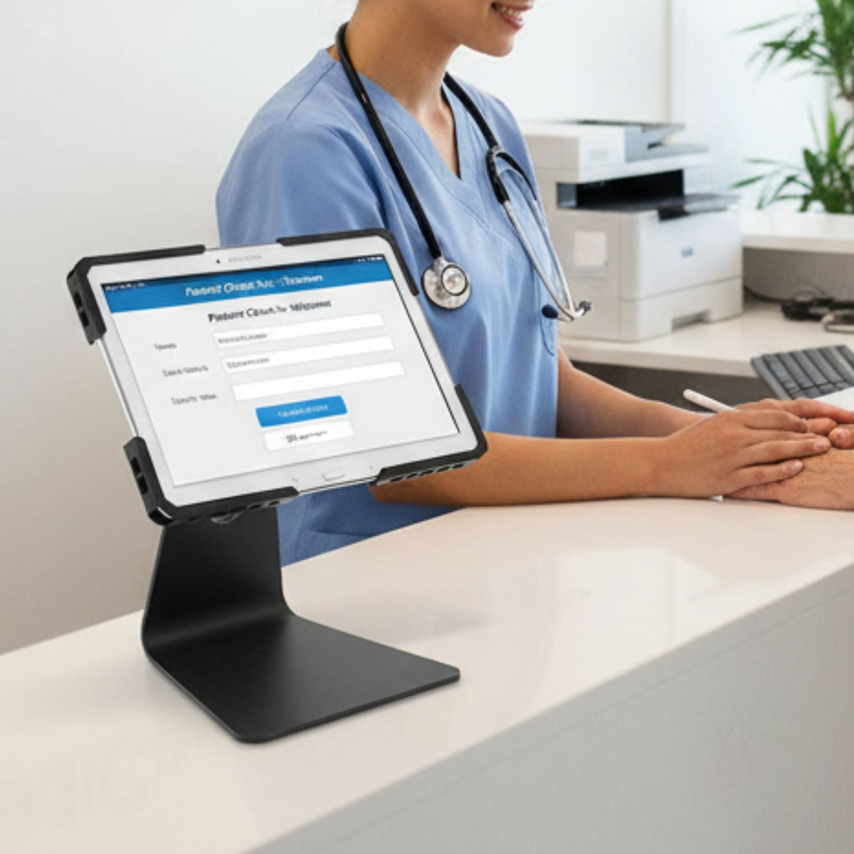 Heavy Duty POS Desktop Stand for Tablet Enclosures & Touch Screens