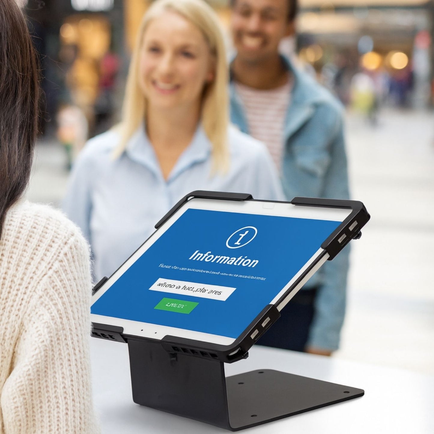 حامل سطح مكتب مضاد للسرقة، بقاعدة دوارة 360 درجة، مناسب لأجهزة الكمبيوتر اللوحية من 10.1 بوصة إلى 13 بوصة