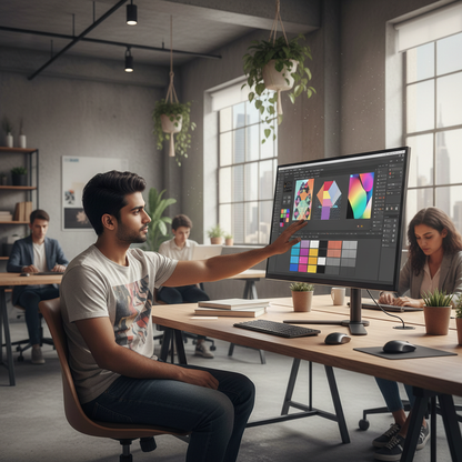 Adjustable monitor stand for co-working space UAE - Ergonomic desk mount for shared offices
