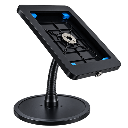 Anti-Theft Desktop Tablet Stand for iPad 11 Inch,360° Flexible Tube Adjustable Mount  Lockable Security Enclosure with Key