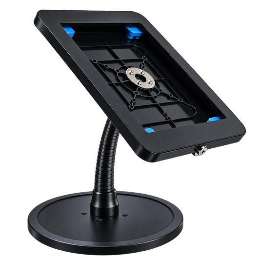 Anti-Theft Desktop Tablet Stand for iPad 11 Inch,360° Flexible Tube Adjustable Mount  Lockable Security Enclosure with Key