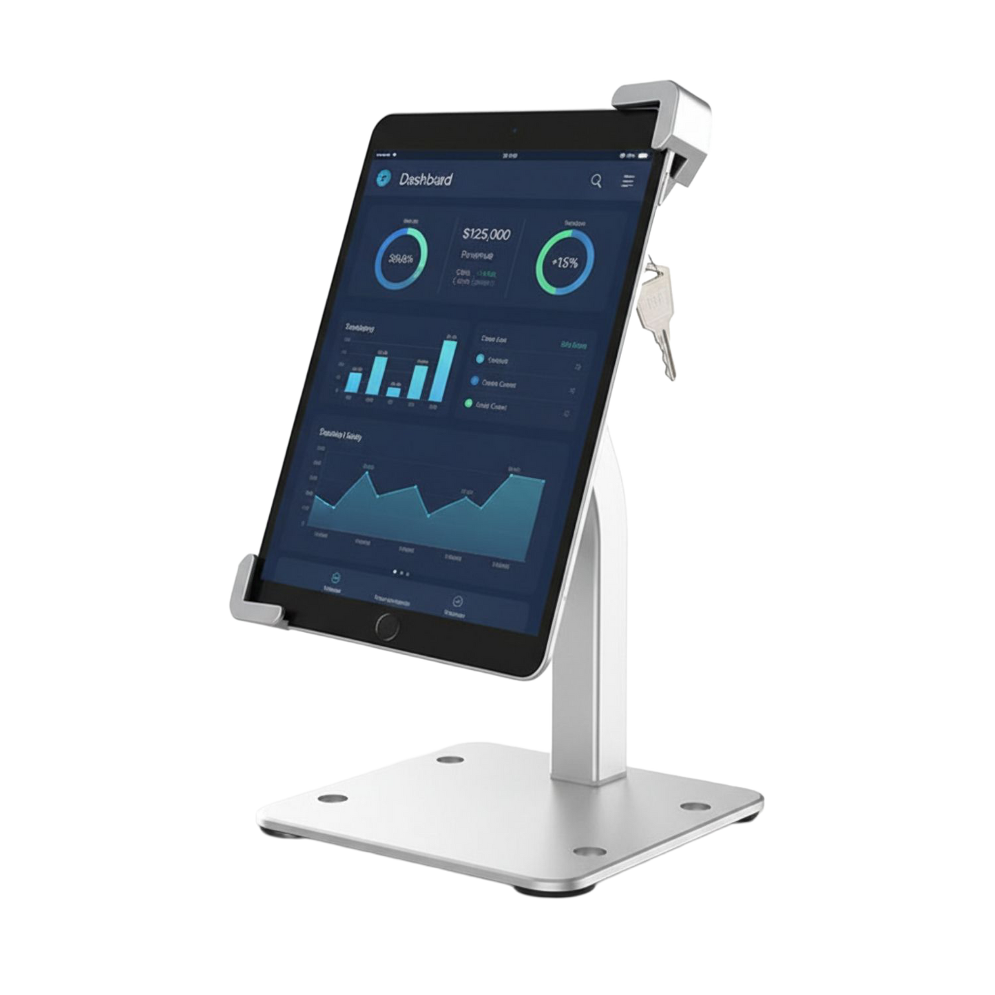 حامل جهاز لوحي مكتبي مضاد للسرقة (9-14 بوصة) 