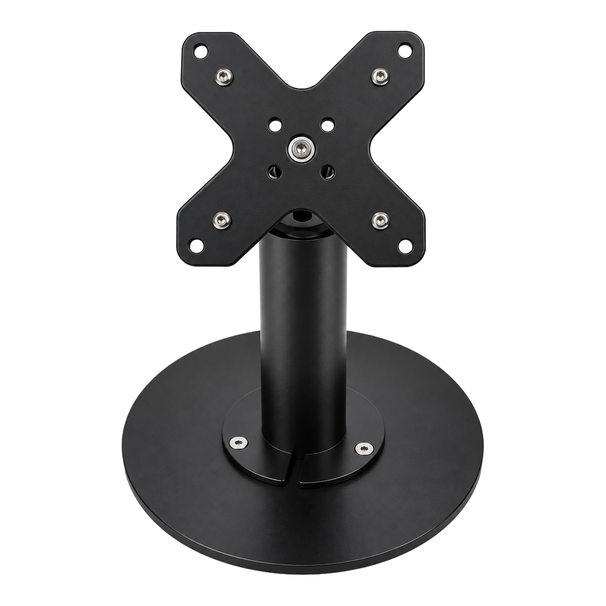 Heavy-Duty Metal VESA 75/100 Desktop Stand for Screens & Tablet Enclosures up to 15" With Detachable Base