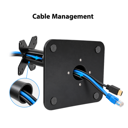 Heavy-Duty Metal VESA 75/100 Desk Stand  For Screens & Tablet Enclosures with Detachable Base