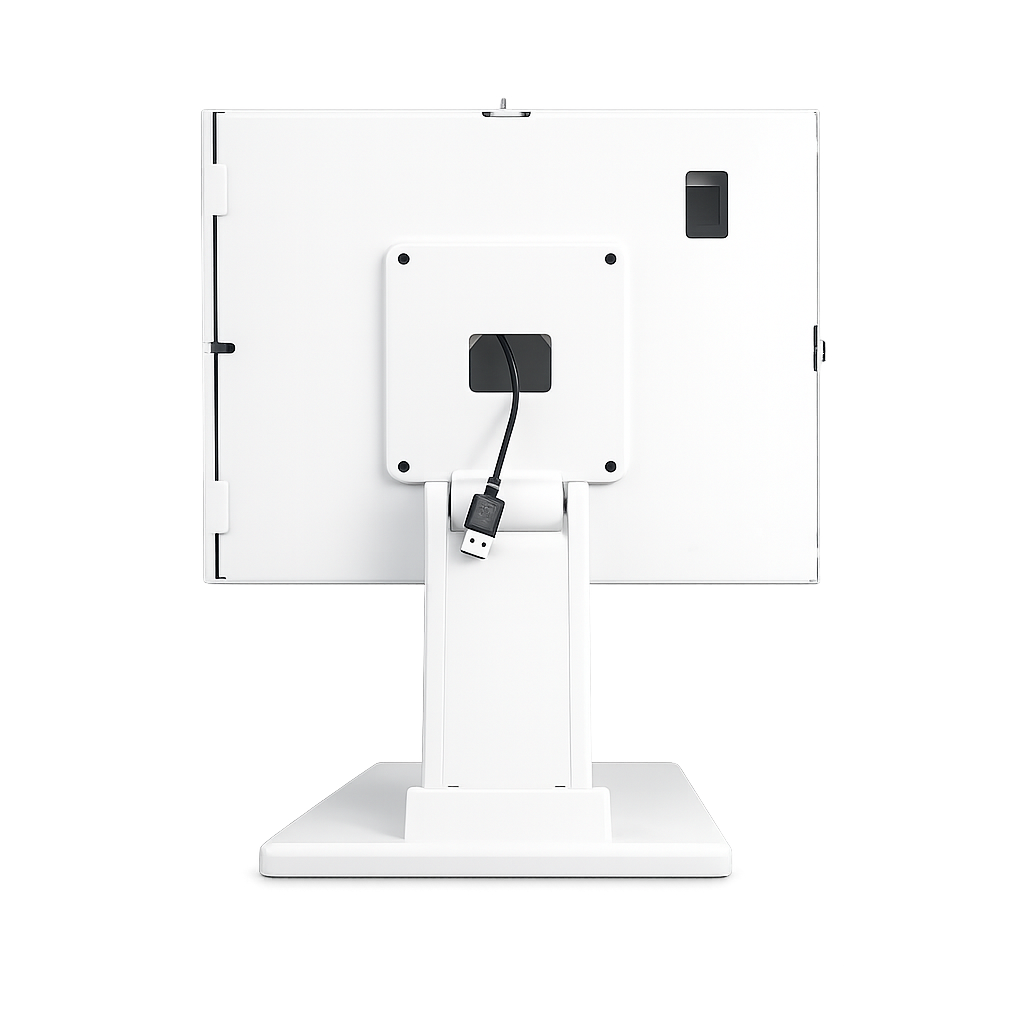 Anti-theft Desktop Tablet Kiosk, Adjustable Stand, Universal Enclosure (9.7" - 11")