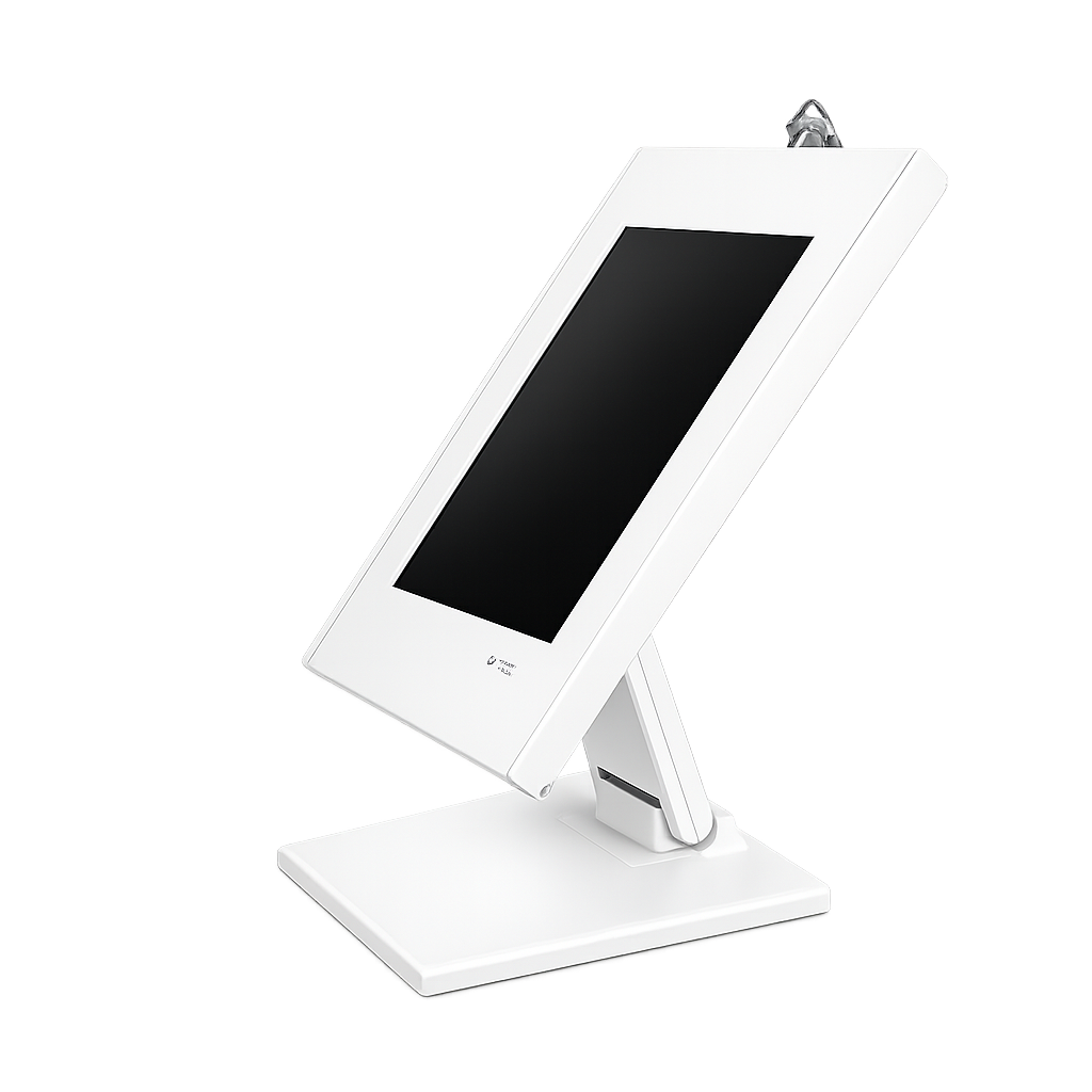 Anti-theft Desktop Tablet Kiosk, Adjustable Stand, Universal Enclosure (9.7" - 11")
