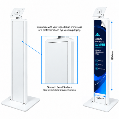 Heavy Duty Tablet Stand Universal Enclosure 9.7–13.1" , Power Bank Compartment