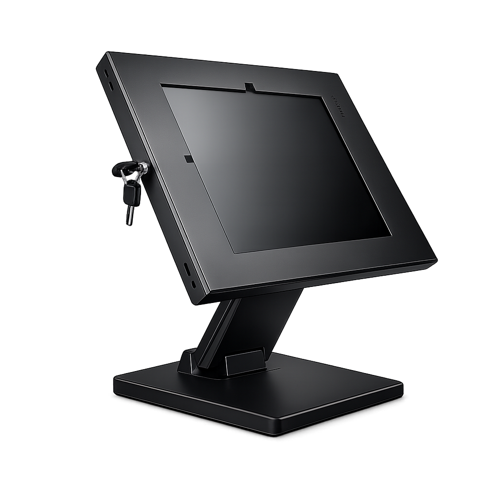 Anti-theft Desktop Tablet Kiosk, Adjustable Stand, Universal Enclosure (9.7" - 11")
