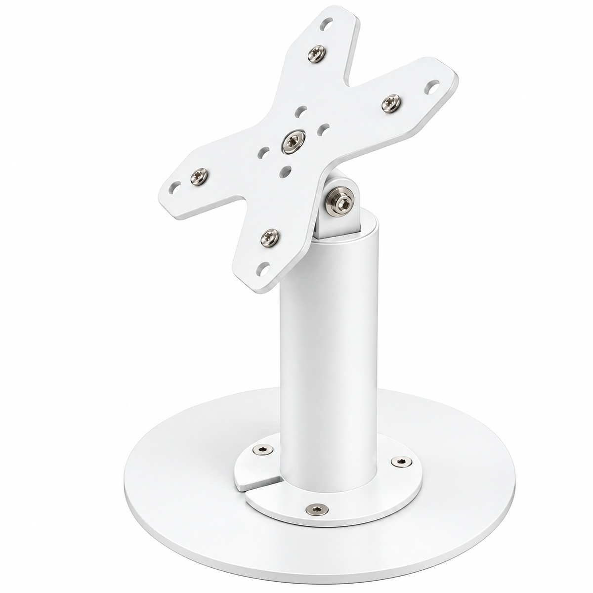 Heavy-Duty Metal VESA 75/100 Desktop Stand for Screens & Tablet Enclosures up to 15" With Detachable Base