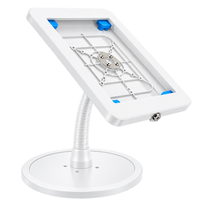 Anti-Theft Desktop Tablet Stand for iPad 11 Inch,360° Flexible Tube Adjustable Mount  Lockable Security Enclosure with Key