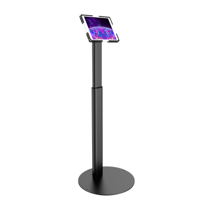 Anti-Theft Tablet Floor Stand –  Height Adjustable - Universal Enclosure (9.7–13″)