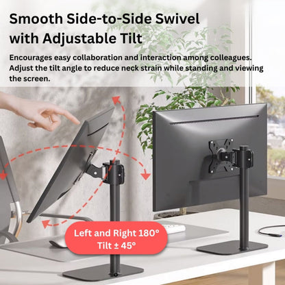 360 Degree Rotation Monitor Stand with Tilt Adjustment - TechnoMounts