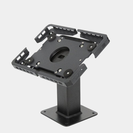 Adjustable rotating and tilting tablet stand with VESA mounting for flexible viewing angles