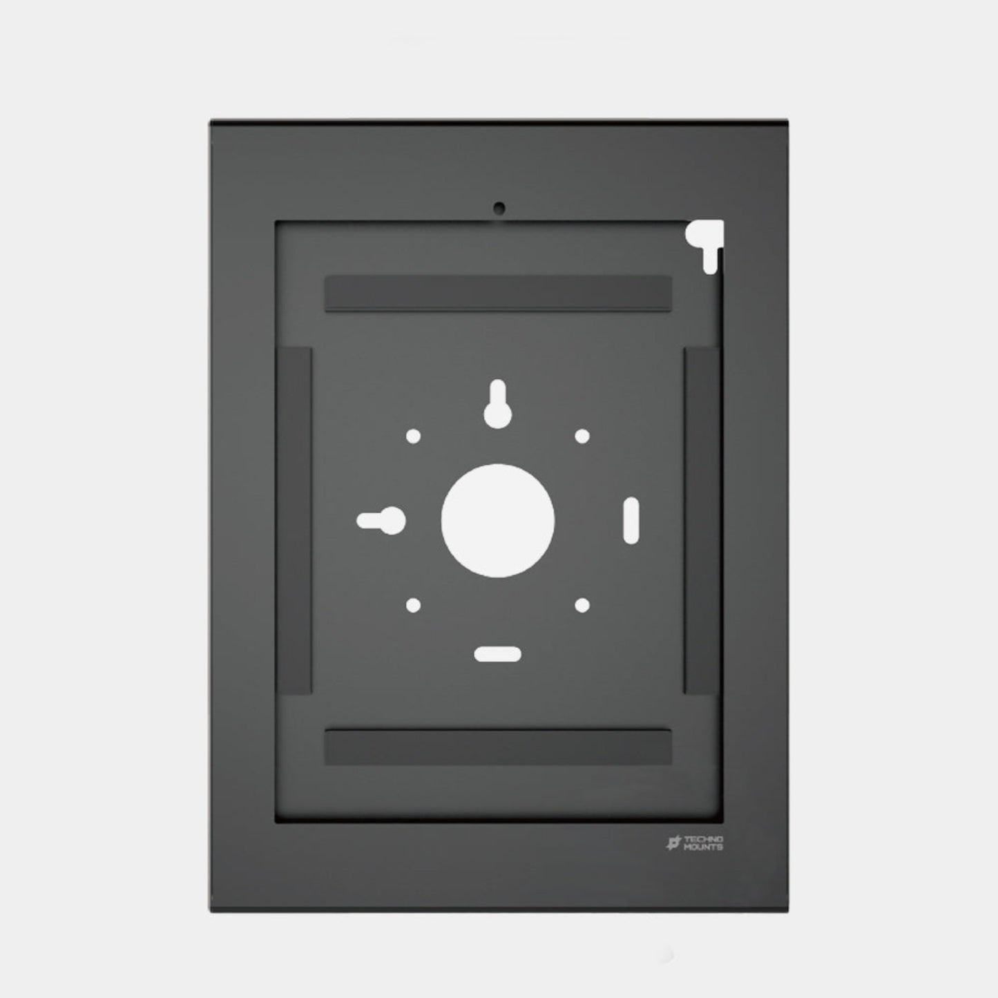 Anti-Theft iPad Pro 12.9 Wall Mount Front View - Premium Metal Enclosure for Retail and Corporate Use - TechnoMounts UAE