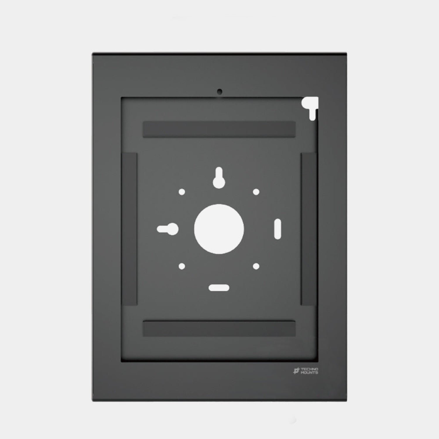 Anti-Theft iPad Pro 12.9 Wall Mount Front View - Premium Metal Enclosure for Retail and Corporate Use - TechnoMounts UAE