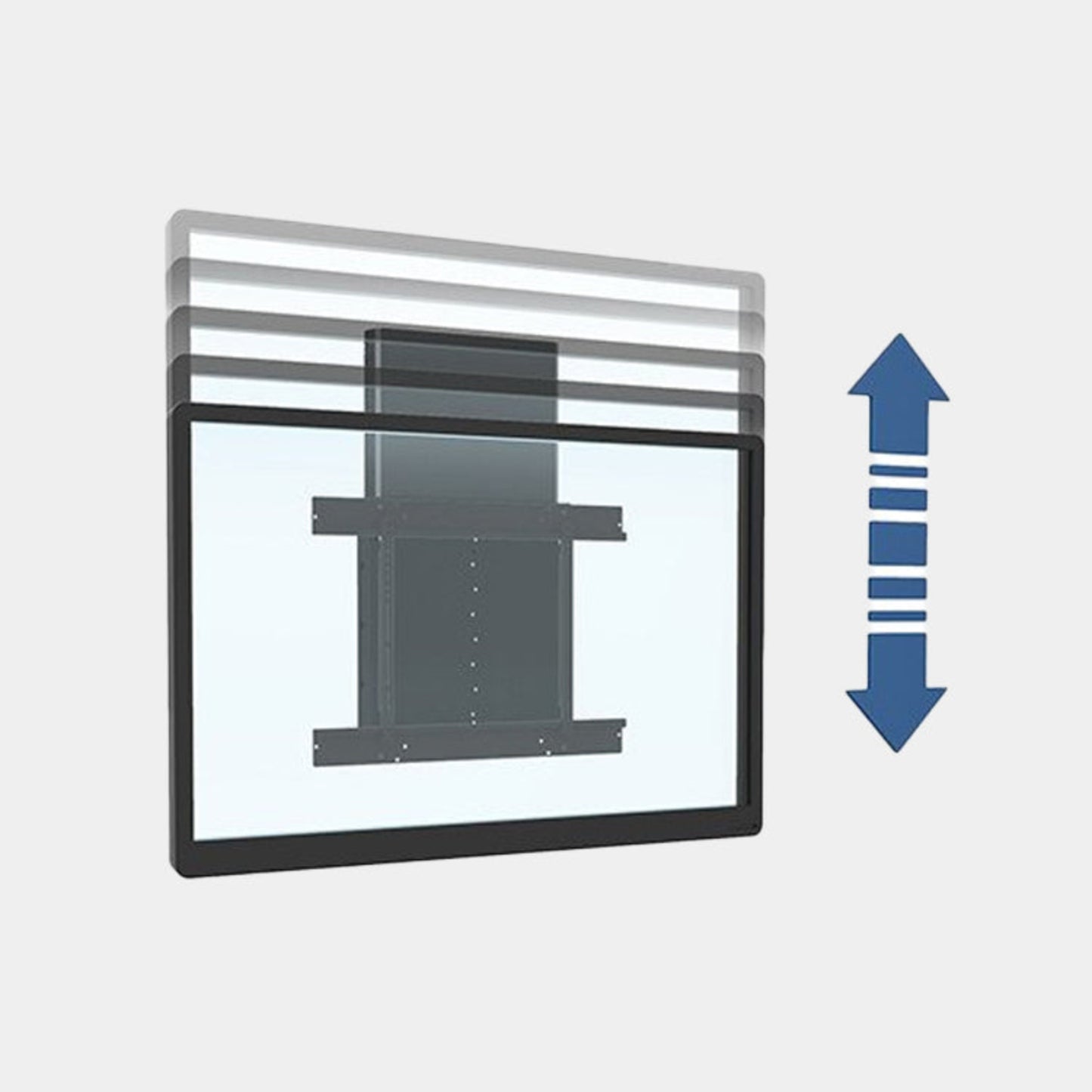 BalanceBox 400 Wall Mount Side Profile Showing Height Adjustment Mechanism - Interactive Display Mount UAE