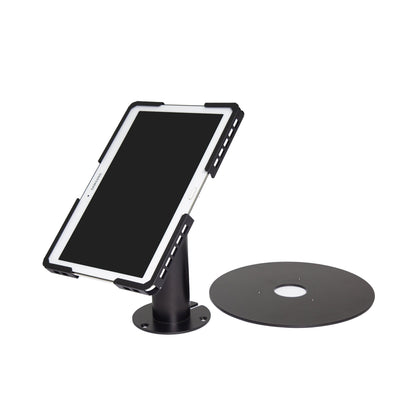 Circular Tablet Kiosk Stand with Locking Mechanism - Professional Display Solution for Retail and Hospitality - TechnoMounts UAE
