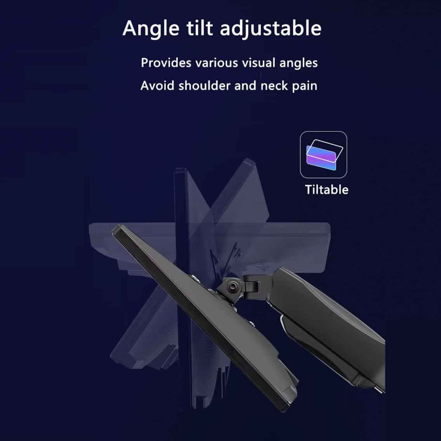 Ergonomic Monitor Arm Tilt Rotation Swivel Adjustable Viewing Angle Dubai