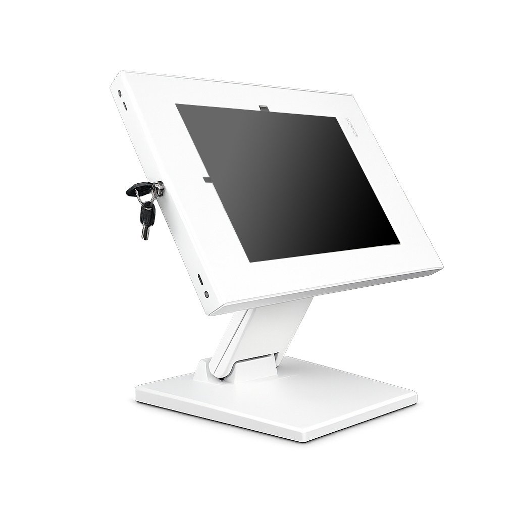 Anti-theft Desktop Tablet Kiosk, Adjustable Stand, Universal Enclosure (9.7" - 11")