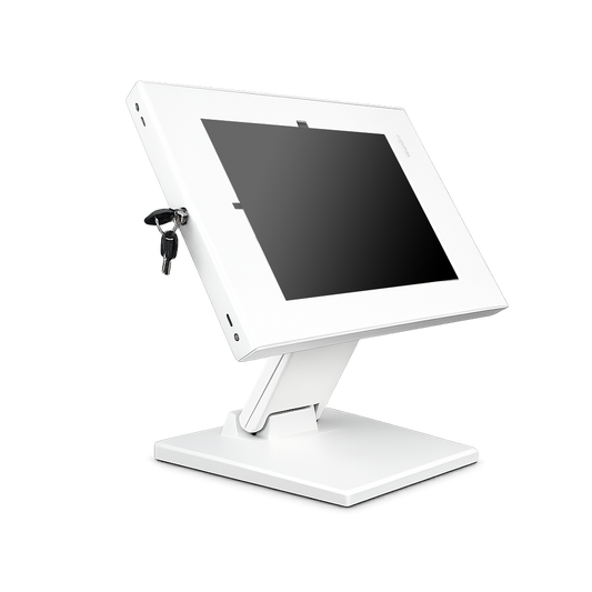 Anti-theft Desktop Tablet Kiosk, Adjustable Stand, Universal Enclosure (9.7" - 11")
