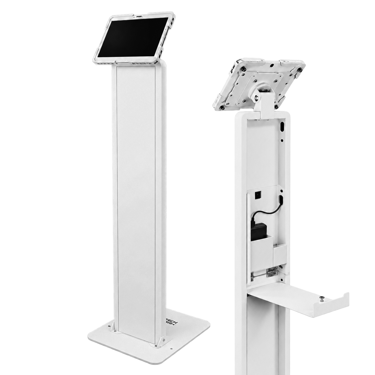 Heavy Duty Tablet Stand Universal Enclosure 9.7–13.1" , Power Bank Compartment