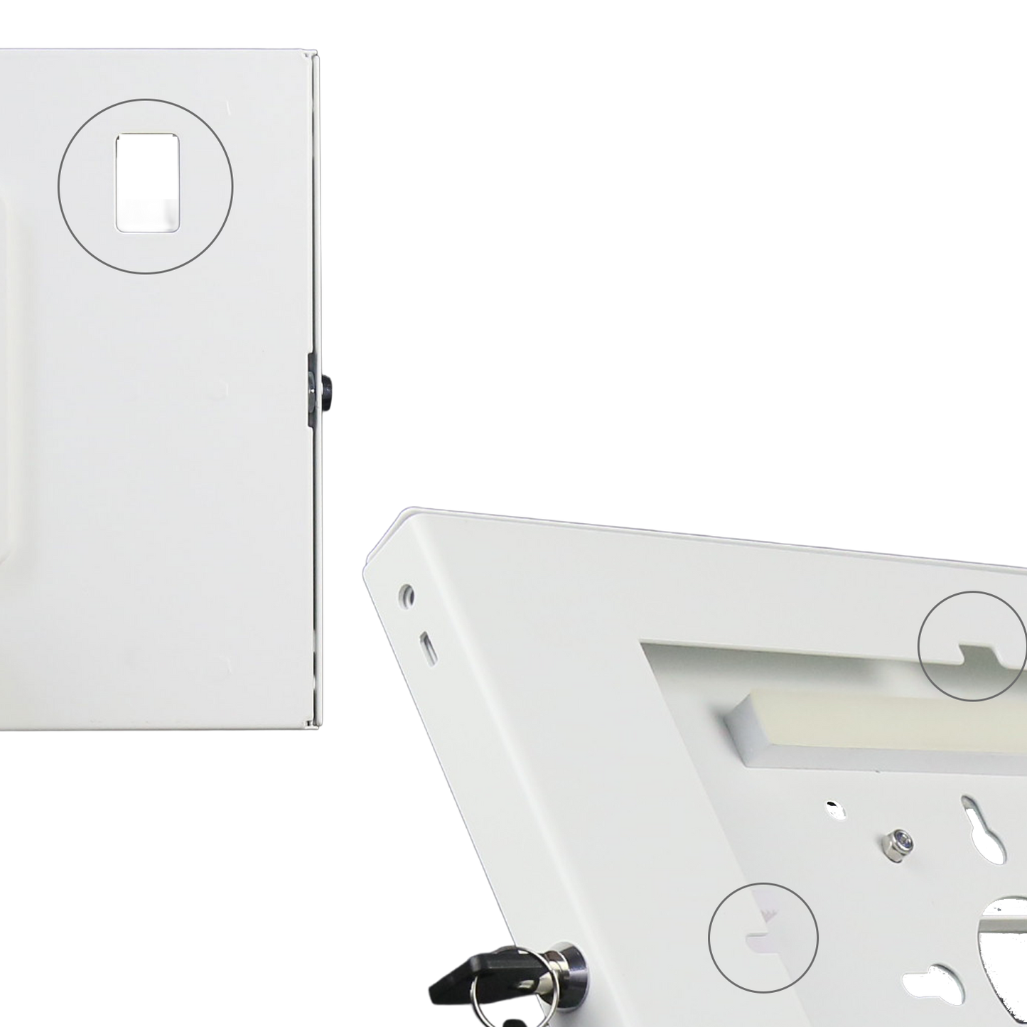 Anti-theft Desktop Tablet Kiosk, Adjustable Stand, Universal Enclosure (9.7" - 11")