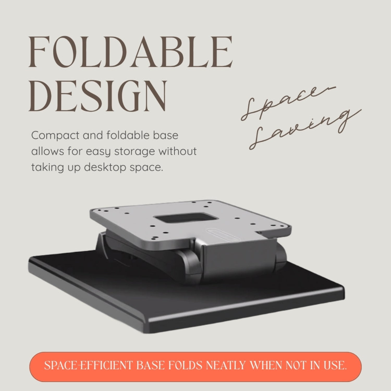 Folding Monitor Mount Base Bracket - Professional POS Stand - UAE Delivery