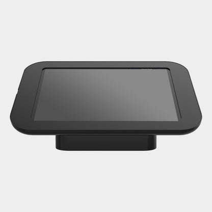 Lockable Tablet Mount Side Angle View with Cable Routing and Secure Base TechnoMounts Dubai