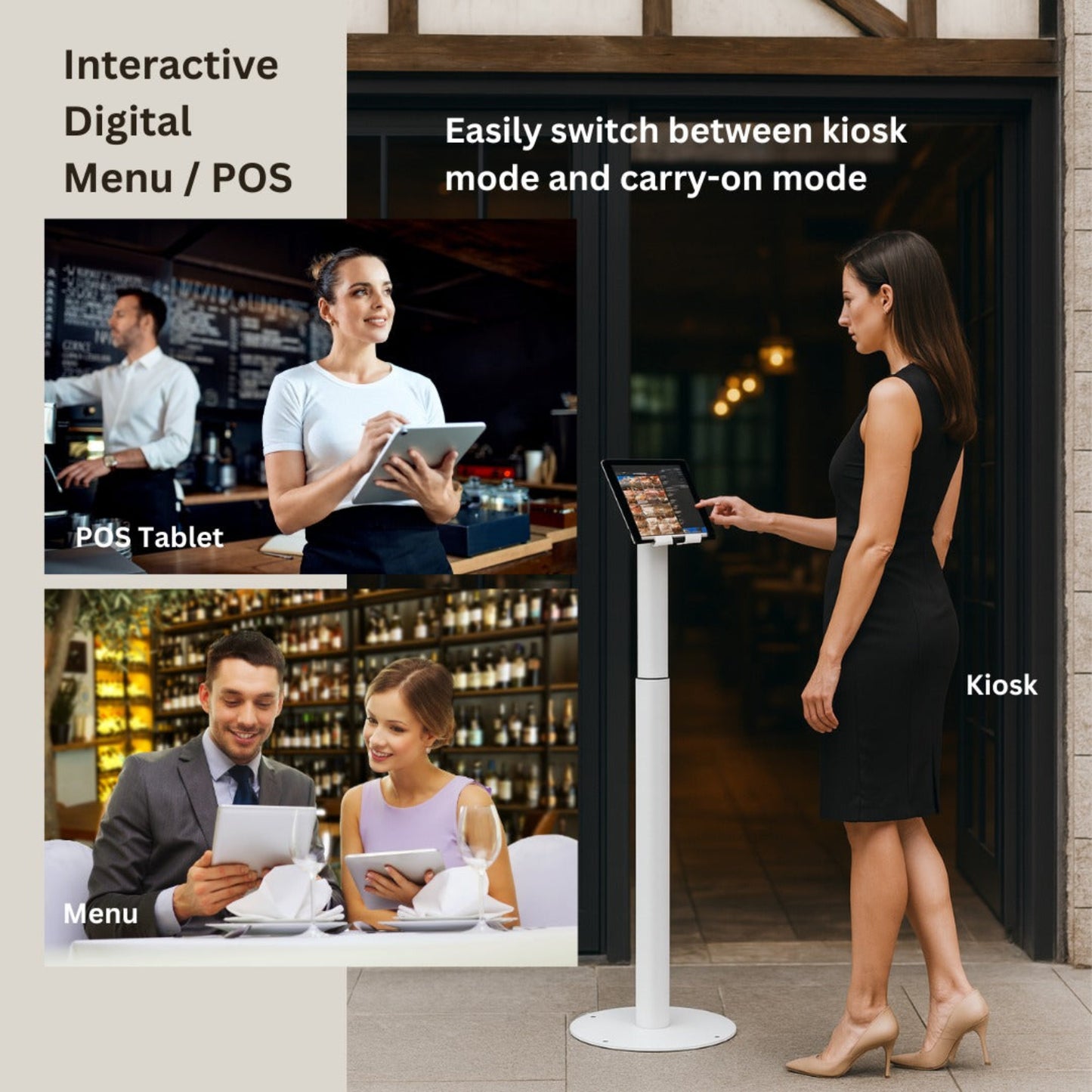 Magnetic iPad Floor Stand for Exhibitions and Trade Shows - Quick Release Mounting System - TechnoMounts UAE