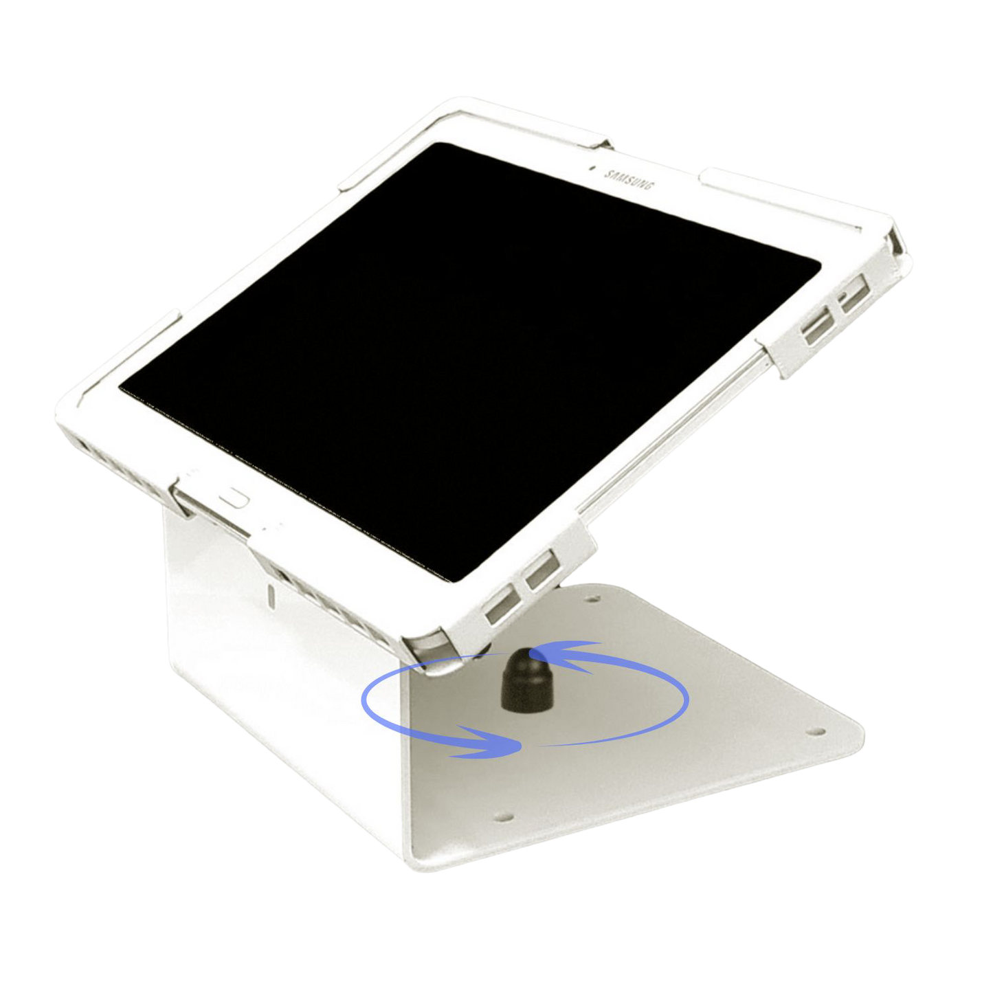 حامل سطح مكتب مضاد للسرقة، بقاعدة دوارة 360 درجة، مناسب لأجهزة الكمبيوتر اللوحية من 10.1 بوصة إلى 13 بوصة