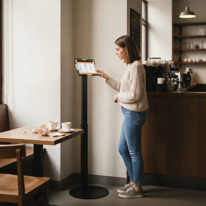 Realistic café black stand