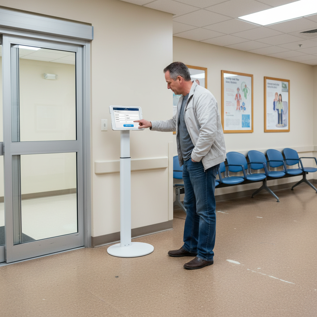 Realistic hospital white stand