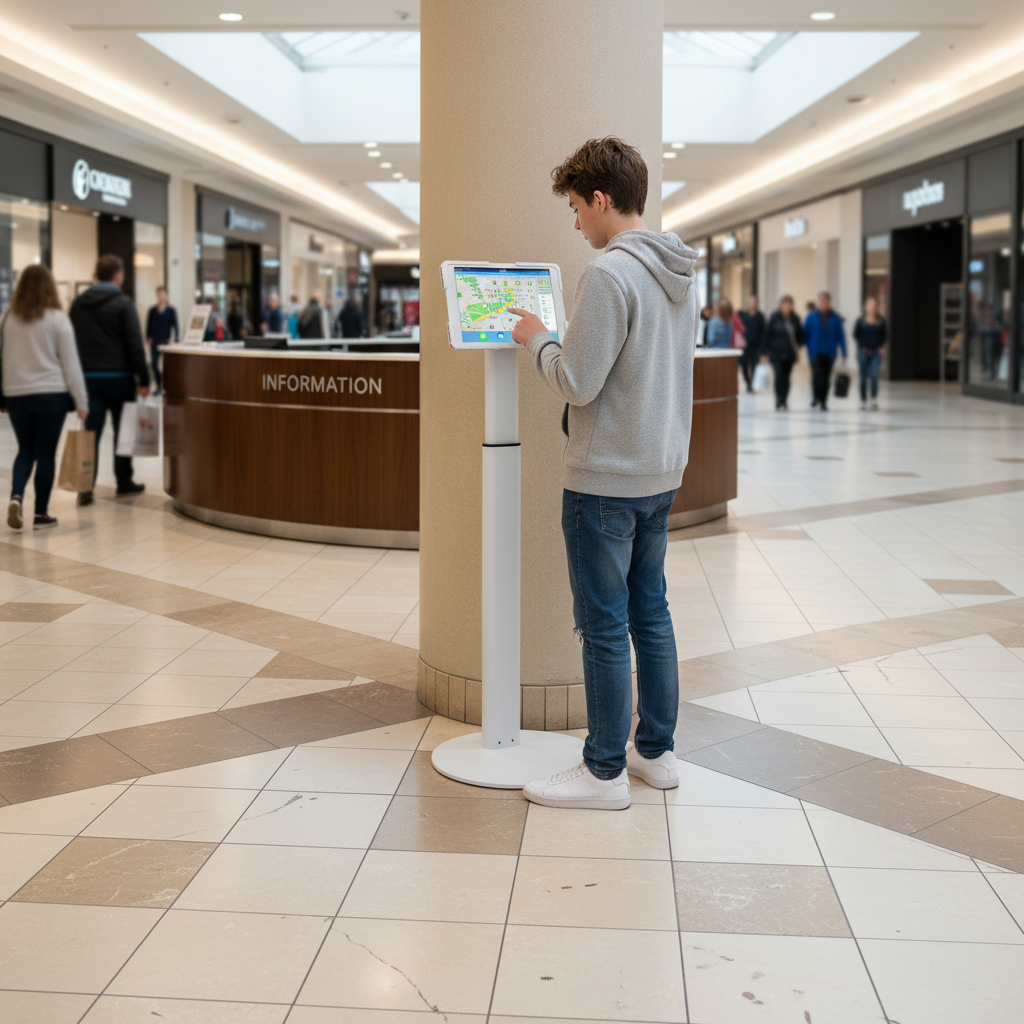 Realistic mall white stand