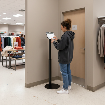 Realistic retail black stand