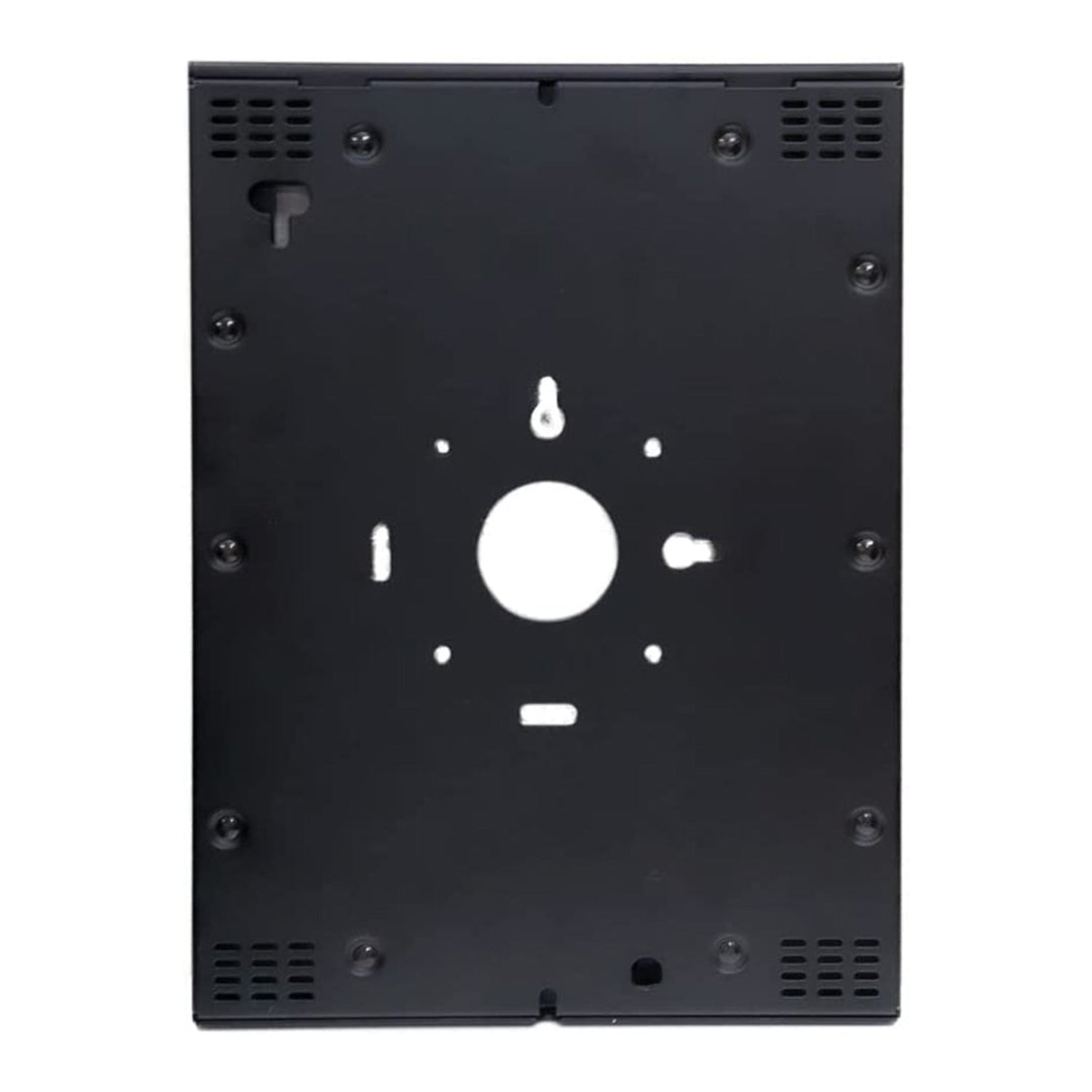 Secure iPad Pro Wall Mount Enclosure - Black Powder Coated Metal Construction - Anti-Theft Tablet Stand - TechnoMounts UAE