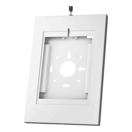 Secure tablet enclosure mounting bracket with integrated cable routing and anti-theft protection for commercial use UAE
