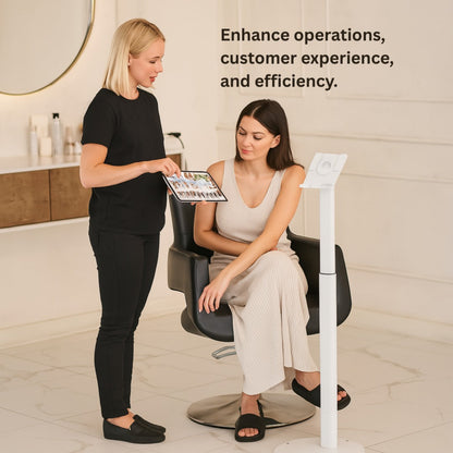 Tablet Floor Mount Stand for POS Systems - Universal Compatibility 9.7-14 inch - TechnoMounts UAE